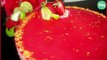 Bavarois citron-fraise insert citron vert-basilic