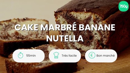 Cake marbré banane Nutella