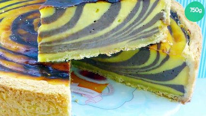 Flan pâtissier tigré ou zébré
