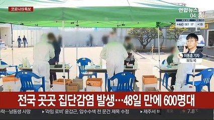 밤 9시까지 606명 확진…48일 만에 600명대