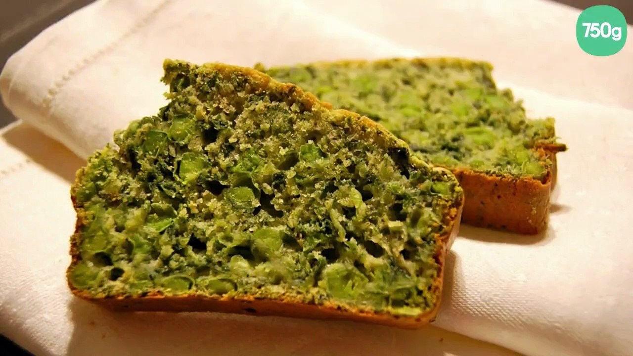 Cake petits pois épinards
