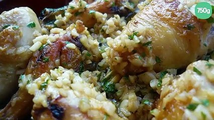 Poulet à l'ail ou Pollo al ajillo