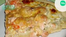 Pizza saumon et crevettes