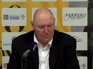 Le coach d'Antibes Daniel Goethals après la défaite à Fos