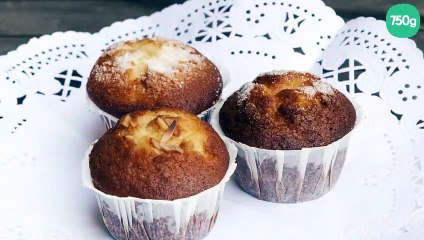 Muffins à la banane au cœur de Nutella
