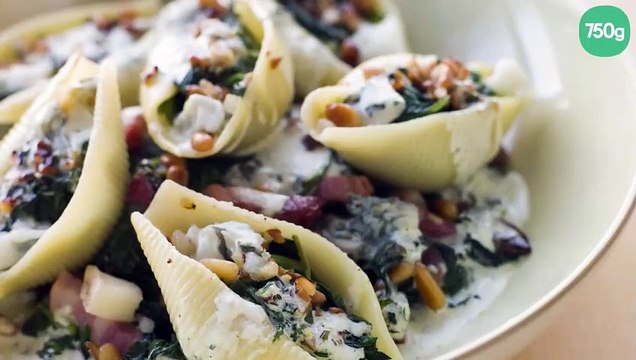 Conchiglioni farcies aux épinards