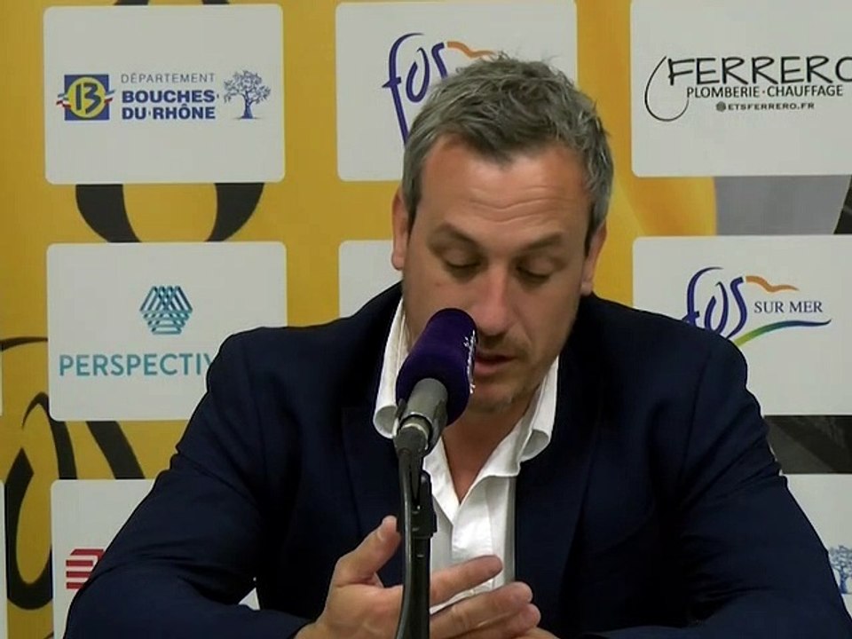 Remi Giuitta après la victoire de Fos Provence Basket contre Antibes