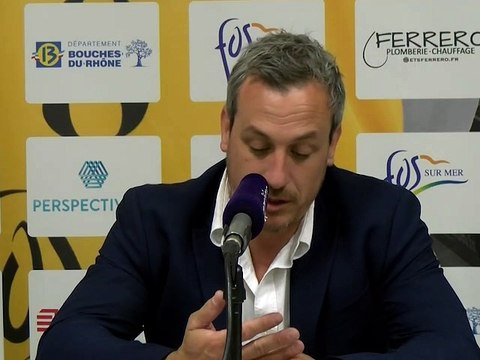 Remi Giuitta après la victoire de Fos Provence Basket contre Antibes