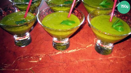 Gaspacho de melon-concombre-basilic