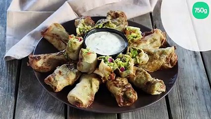 Nems à l'avocat façon guacamole