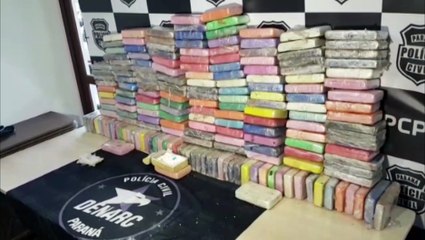 Denarc e Receita Federal apreendem caminhão com 209 kg de cocaína na BR-277; carga está avaliada em R$ 16 milhões