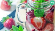 Detox water à la fraise