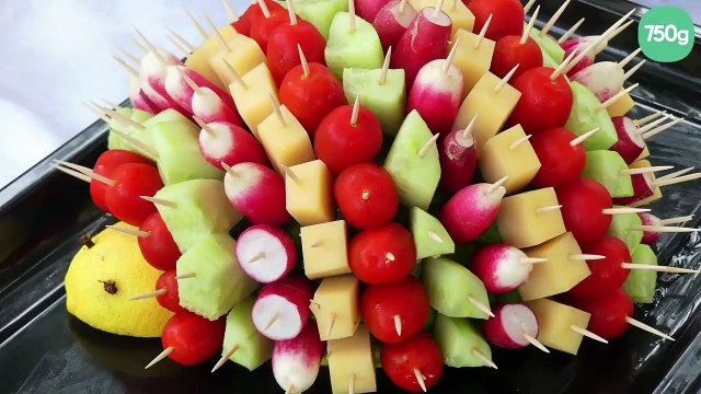 Hérisson apéritif aux crudités variées