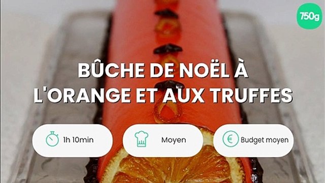 Bûche de Noël à l'orange et aux truffes