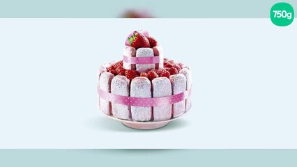 Charlotte aux fraises aux biscuits de Reims