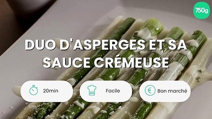 Duo d'asperges et sa sauce crémeuse