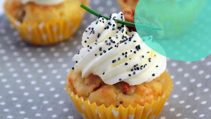Mini-cupcakes bacon, noix et comté