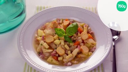Minestrone de légumes d'automne