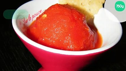 Sorbet aux poivrons et sa tuile au parmesan