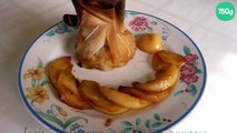 Aumônière aux pommes sauce caramel au beurre salé