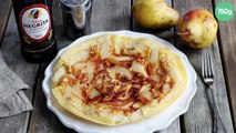 Crêpe épaisse au rhum et aux poires
