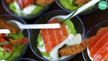 Verrine avocat et saumon au Tartare