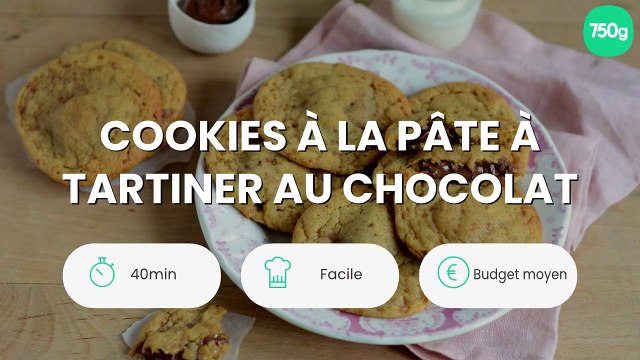 Cookies à la pâte à tartiner au chocolat
