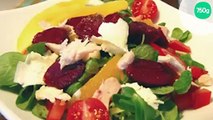 Salade de Gsiers de Canard maigre confits, vinaigrette tide aux agrumes et pignons de pins        