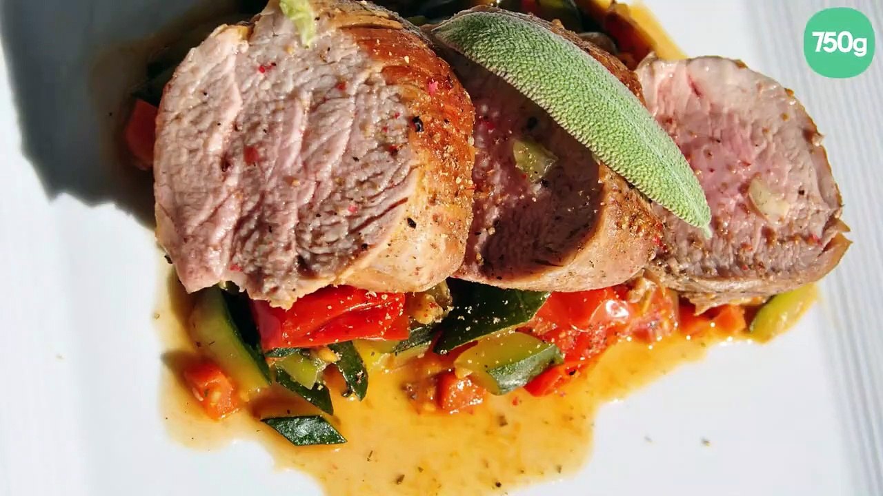 Filet mignon de porc aux légumes