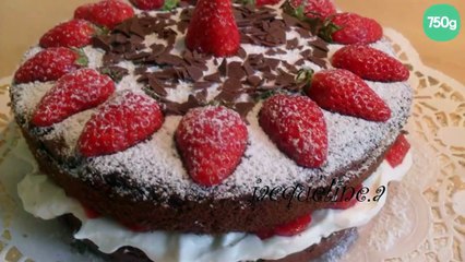 Génoise chocolat fraises chantilly