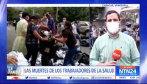 Protestan por las 430 muertes de profesionales de la salud en Venezuela