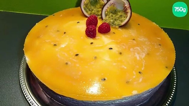Bavarois aux framboises et aux fruits de la passion