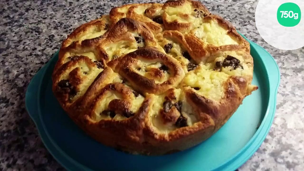 Chinois à la crème pâtissière et pépites de chocolat
