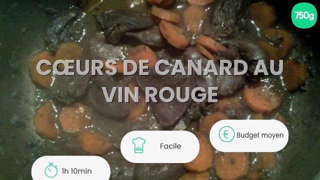 Cœurs de canard au vin rouge
