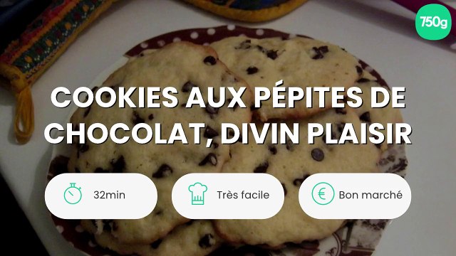 Cookies aux pépites de chocolat, divin plaisir
