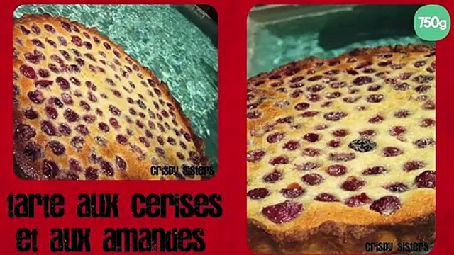 Tarte aux cerises et aux amandes
