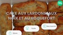 Cake aux lardons, aux noix et au roquefort