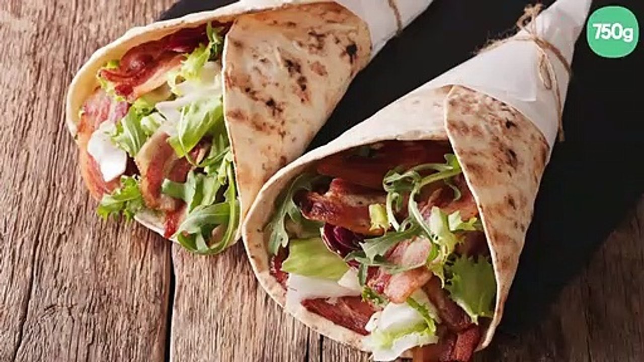 Wraps grillés bacon & parmesan