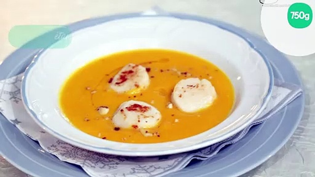 Nage de St Jacques au potimarron