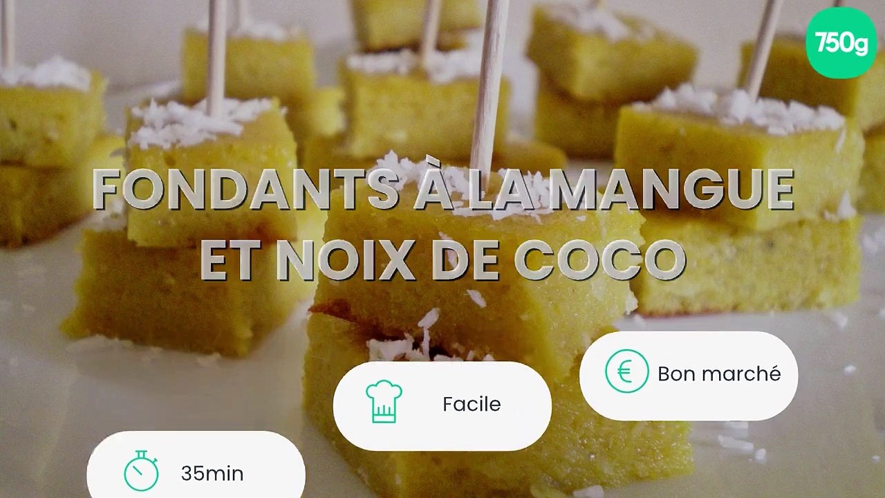 Fondants à la mangue et noix de coco