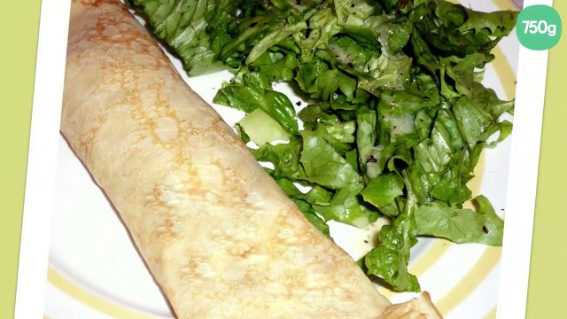 Crêpe à la béchamel jambon-champignons-fromage