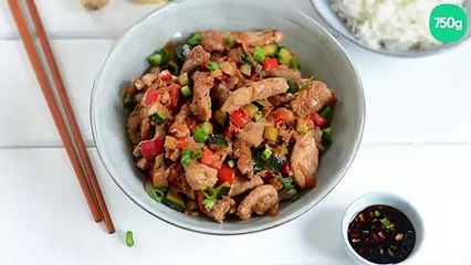 Porc sauté aux légumes