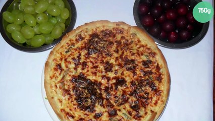 Tarte à la béchamel et aux champignons