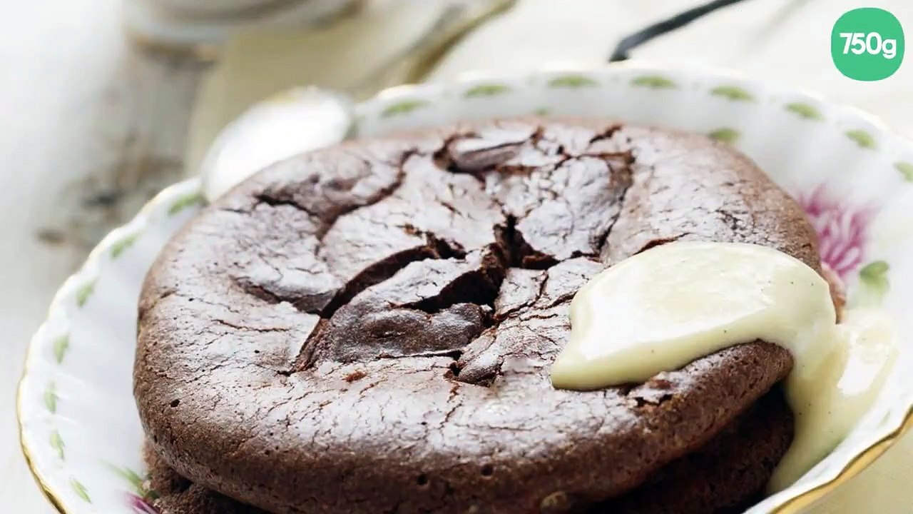 Fondant au chocolat et crème anglaise