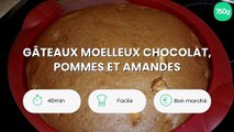 Gâteaux Moelleux chocolat, pommes et amandes