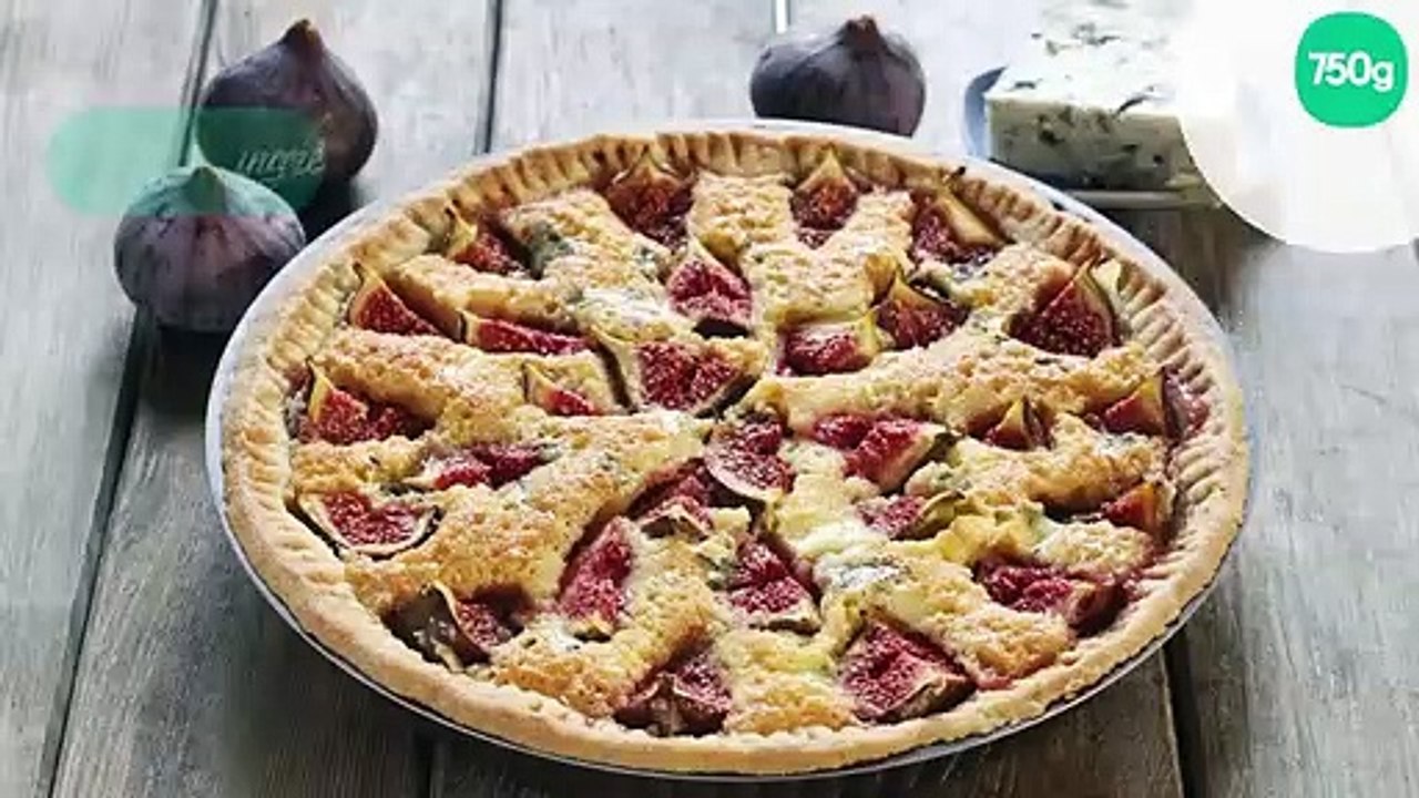 Tarte amandine aux figues et à la fourme d'Ambert