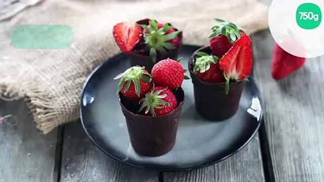 Mini gobelets en chocolat