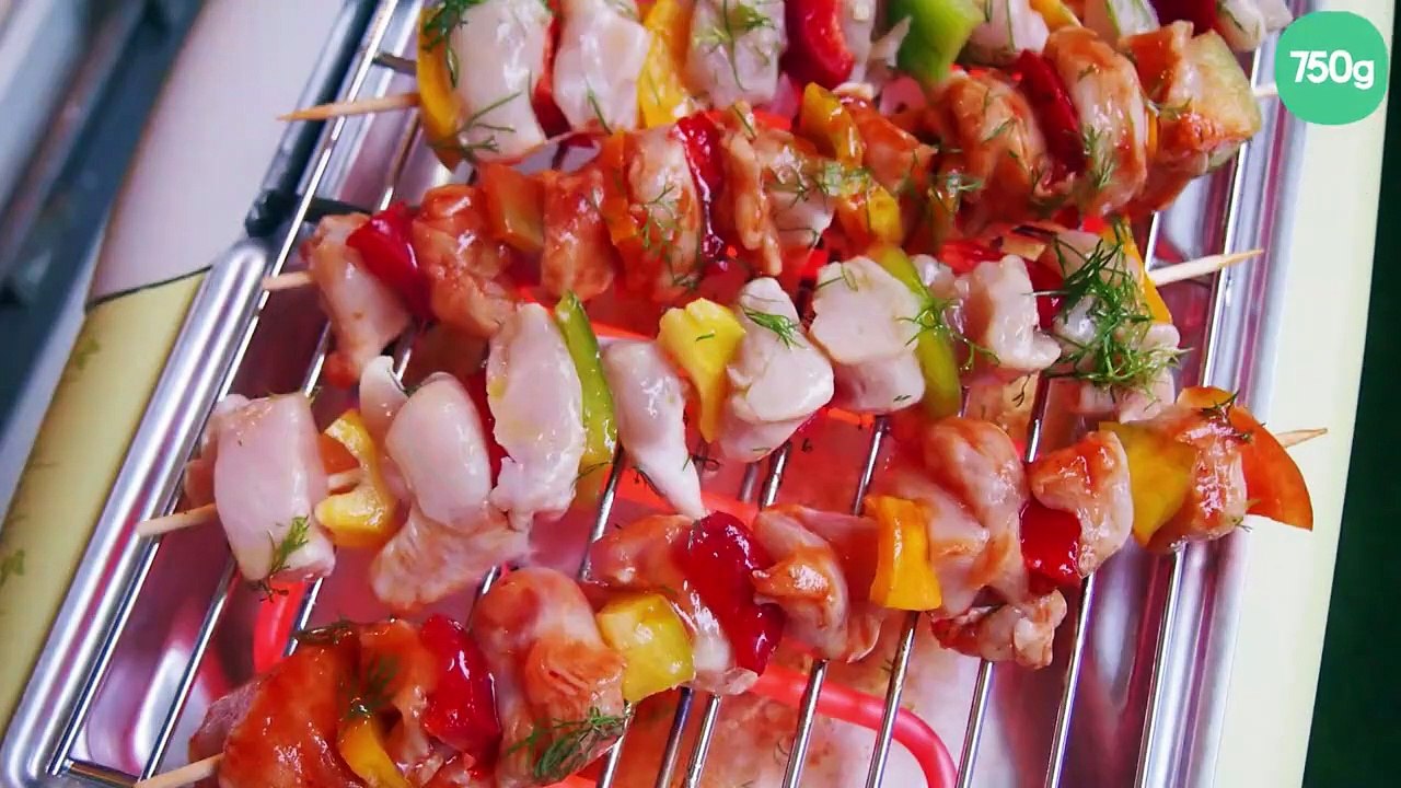 Brochettes de dinde au duo de marinade