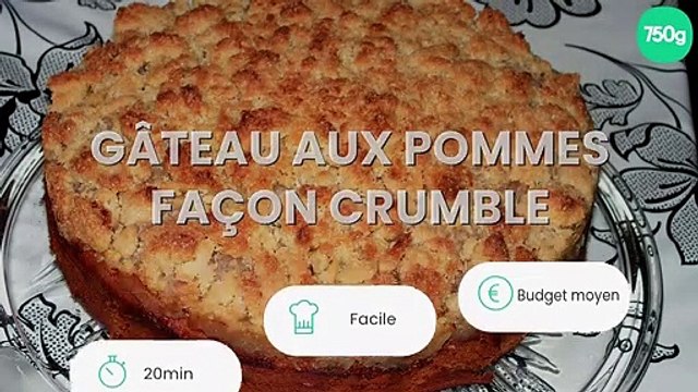 Gâteau aux pommes façon crumble