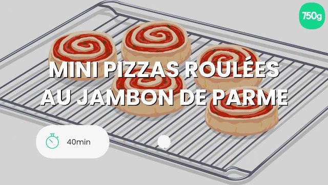 Mini pizzas roulées au jambon de parme